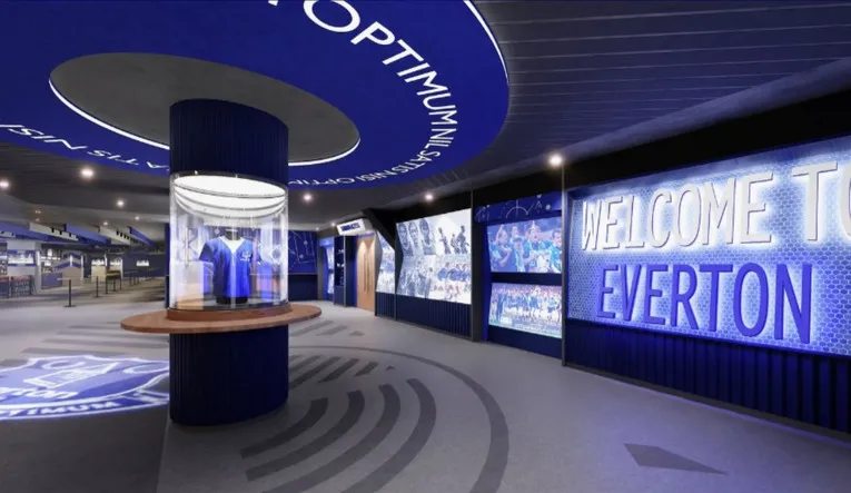 Khu vực dịch vụ hiếu khách (Hospitality) sang trọng tại sân Hill Dickinson Stadium, nâng tầm trải nghiệm xem bóng đá