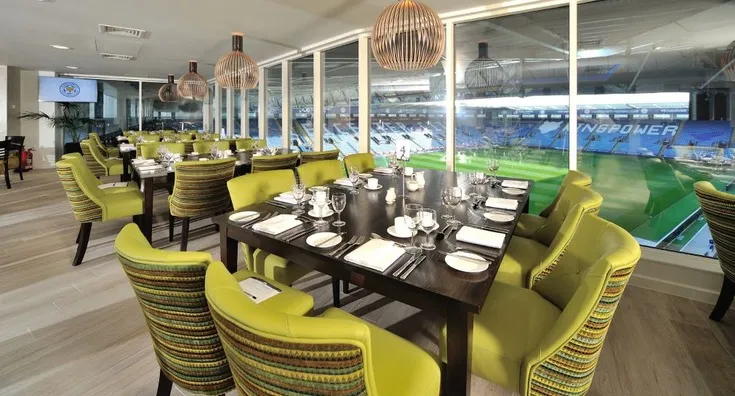 Khu vực khách sạn VIP tại sân King Power, nơi trải nghiệm bóng đá đẳng cấp cùng Leicester City