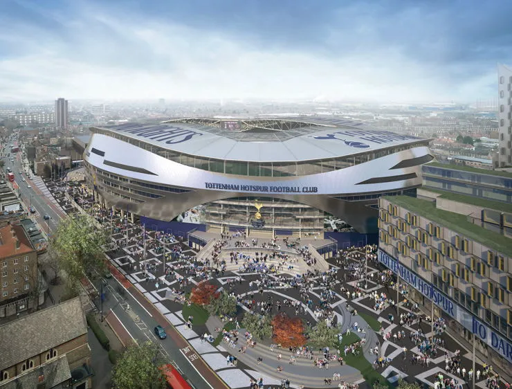 Mặt ngoài sân vận động Tottenham Hotspur, điểm đến không thể bỏ qua cho người hâm mộ bóng đá