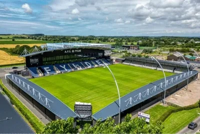 Tổng quan Sân vận động Mill Farm của AFC Fylde từ trên cao